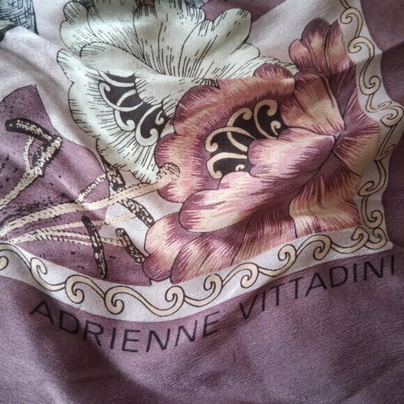 Adrienne Vittadini Vintage Silk scarf large - Picture 1 of 4